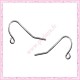 Lot de 200 crochets pour boucle d'oreille argentés foncé