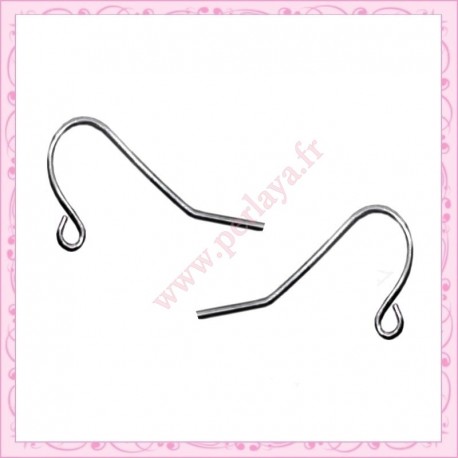 Lot de 200 crochets pour boucle d'oreille argentés foncé