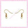 300 crochets dorés en métal pour boucle d'oreille 19mm