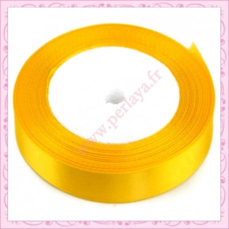 23 mètres de ruban satin 12mm orange