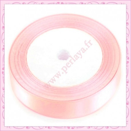 23 mètres de ruban satin 12mm rose pastel