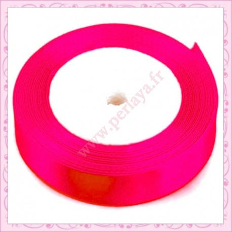 23 mètres de ruban satin 12mm rose fushia