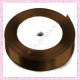 23 mètres de ruban satin 12mm marron chocolat