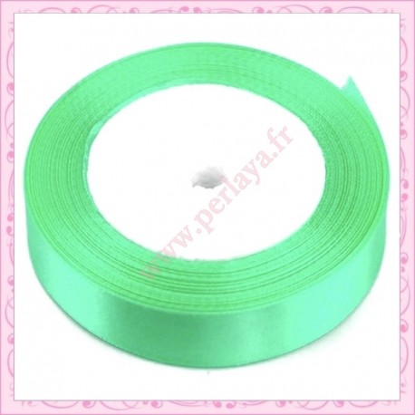 23 mètres de ruban satin 12mm vert