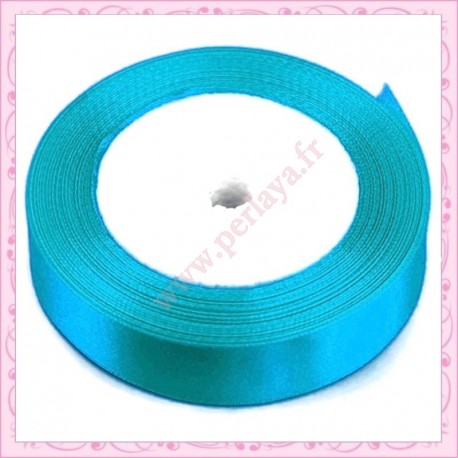 23 mètres de ruban satin 12mm bleu