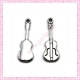 Lot de 5 breloques guitare argentées en métal