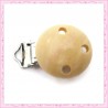 2 clips attache-tétine en bois 4.5cm