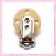 2 clips attache-tétine en bois blanc 4.5cm