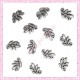Lot de 100 connecteurs en métal feuilles argentées 15mm