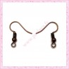 300 crochets cuivrés en métal pour boucle d'oreille 19mm
