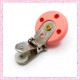 2 clips attache-tétine en bois blanc 4.5cm