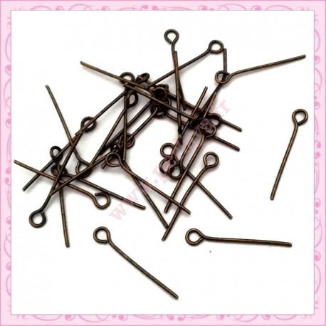 500 tiges bronze à tête ronde 20mm