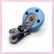 2 clips attache-tétine en bois rose 4.5cm