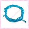 10 colliers 59cm en chaine bille bleu en métal