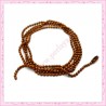 10 colliers 59cm en chaine bille marron en métal