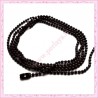 10 colliers 59cm en chaine bille noir en métal