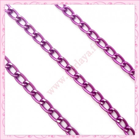 2 mètres de chaine aluminium violette