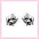 Lot de 15 breloques éléphant en métal argentées 1.3cm