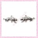 Lot de 15 breloques chat en métal argentées 2.7cm