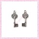 Lot de 30 breloques clefs argentées 2.8cm