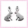 Lot de 15 breloques lapin en métal argentées 2cm