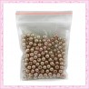  200 perles nacrées en verre marron 4mm