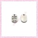 Lot de 15 breloques "made with love" en métal argentées 1.8cm