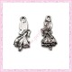 Lot de 15 breloques fée en métal argentées 2cm