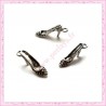 15 breloques chaussure à talon en métal argentées 24mm