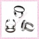 Lot de 20 supports de bagues argentés 10mm
