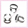 5 supports de bagues argentés foncés 18mm