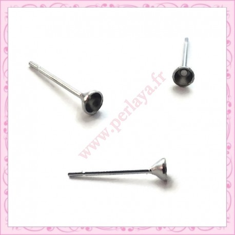 400 clous argentés pour boucle d'oreilles