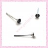 200 clous 2mm argentés foncés pour boucle d'oreilles