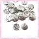 Lot de 50 petits sequins argentés 7mm en métal