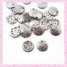 30 sequins argentés 10mm en métal