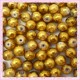 100 perles 8mm dorées tachetés en verre