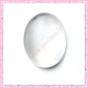 Lot de 20 cabochons en verre ovales 18x25mm transparent
