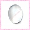 5 grands cabochons en verre ovales 40x30mm transparent