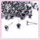 200 clous 5mm argentés foncés pour boucle d'oreilles