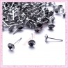 200 clous 5mm argentés foncés pour boucle d'oreilles