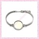 1 bracelet avec support cabochon 18mm argenté en métal