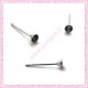 200 clous 3mm argentés foncés pour boucle d'oreilles