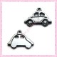 Lot de 15 breloques voiture en métal argentées 1.3cm