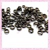 1000 anneaux doubles 4mm bronze en métal