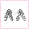 15 breloques ballerine en métal argentées 2.1cm