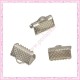 100 griffes 10mm argentées en métal pour ruban