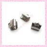 100 griffes 8mm argentées foncées en métal pour ruban