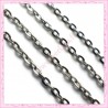 10 mètres de chaine 4.5mm argentée mat en métal