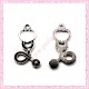 15 breloques stéthoscope infirmière médecin argentées 30mm