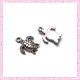  15 breloques tortue en métal argentées 1.2cm